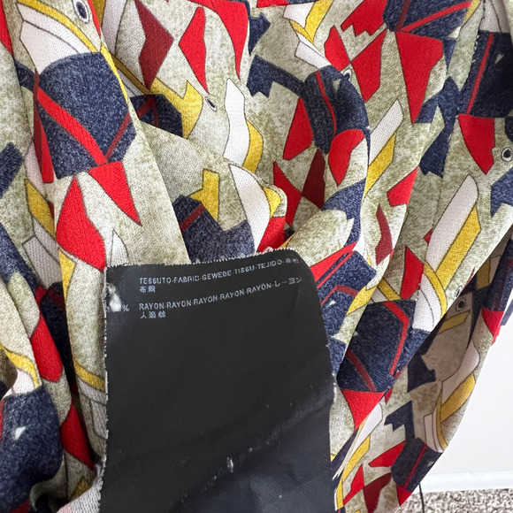 Balenciaga Paris Short Dress Size 36 Multicolor Abstract Print Long Sleeve - Picture 8 of 9